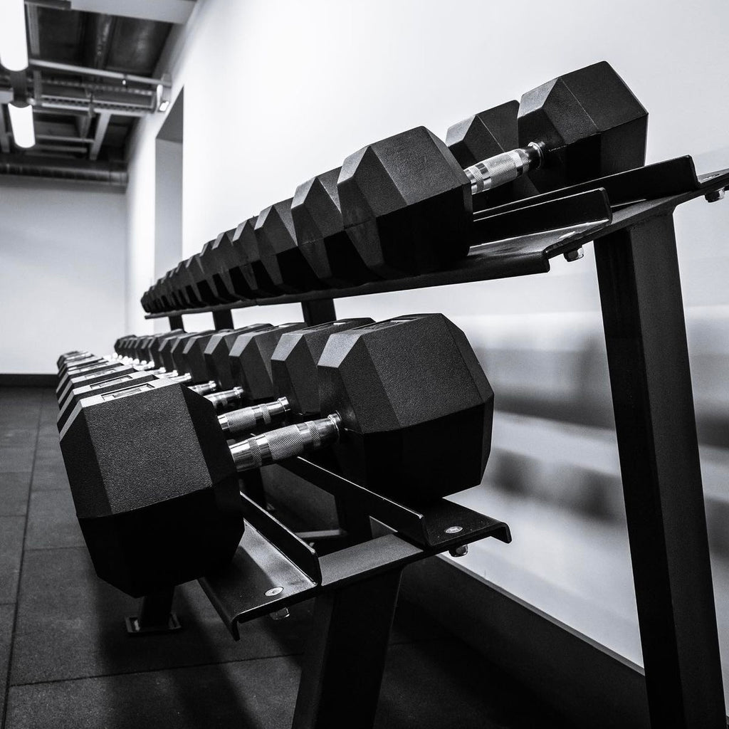 Set Manubri Esagonali Gommati da 2,5 Kg a 50 KG- 16 paia – Peso Totale 730 Kg