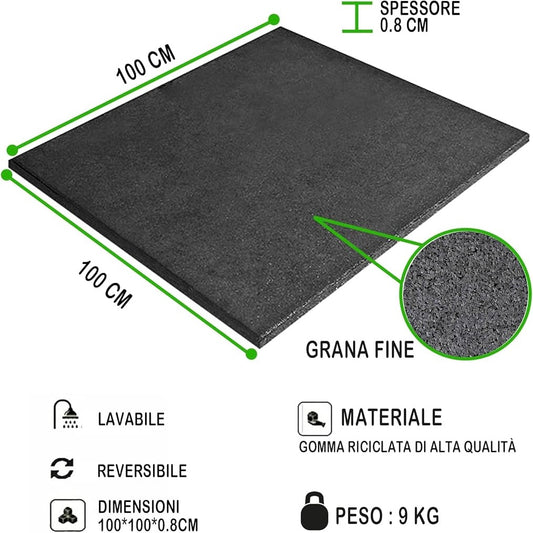 PAVIMENTAZIONE GOMMATA ANTITRAUMA* - Made in Italy