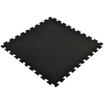 Piastra Pavimento Antitrauma in Gomma, 100cm x 100cm, Spessore 7 mm, incastro Nera