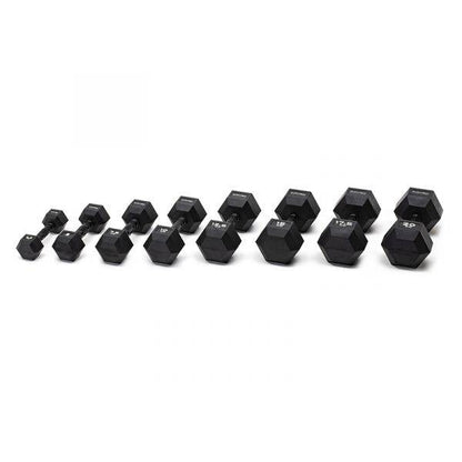 Set 8 coppie manubri esagonali gommati da 2,5 a 20 kg