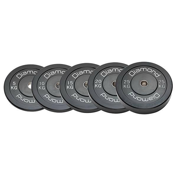 Disco Gommato Olimpico Hi-Temp Bumper 5 kg – Colore Puntini